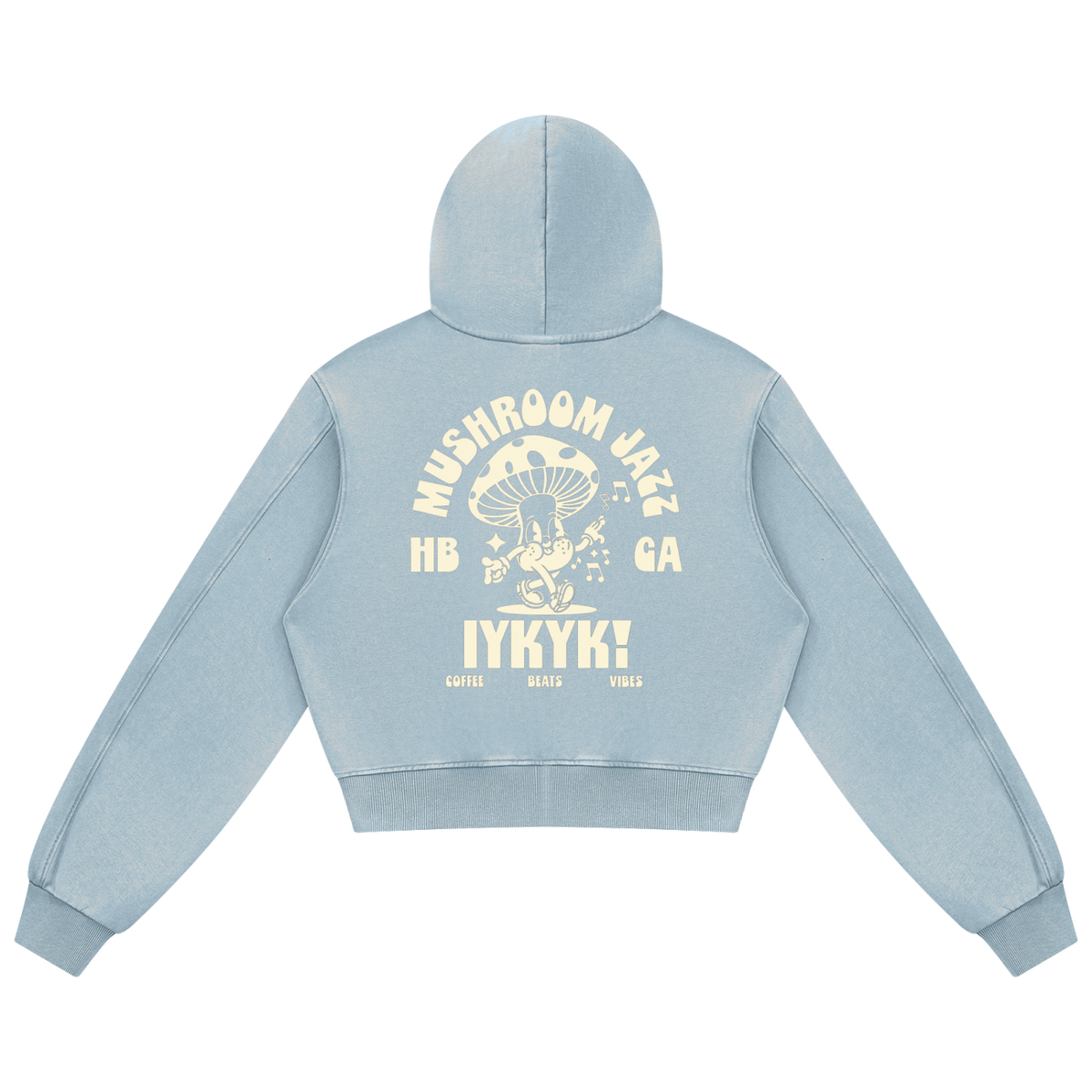 Mushroom Jazz Women's Mineral Wash Full Zip Hoodie