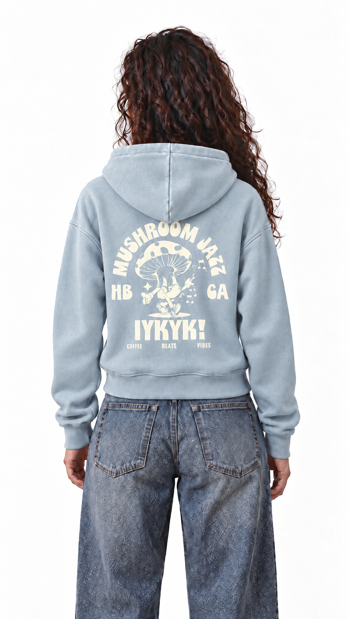 Mushroom Jazz Women's Mineral Wash Full Zip Hoodie
