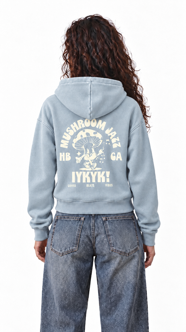 Mushroom Jazz Women's Mineral Wash Full Zip Hoodie