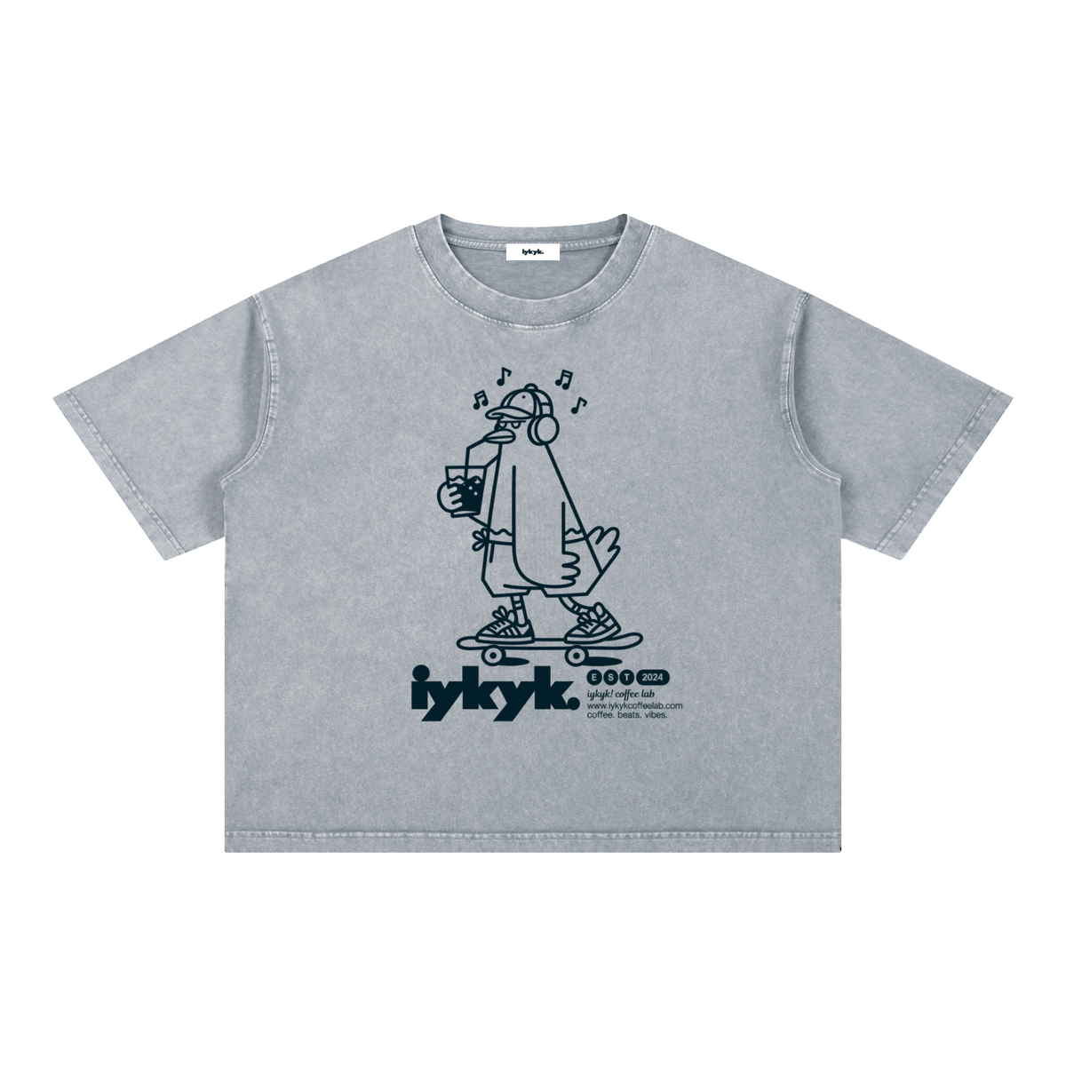Piccolo Skate Unisex Mineral Wash Boxy Cotton T-Shirt