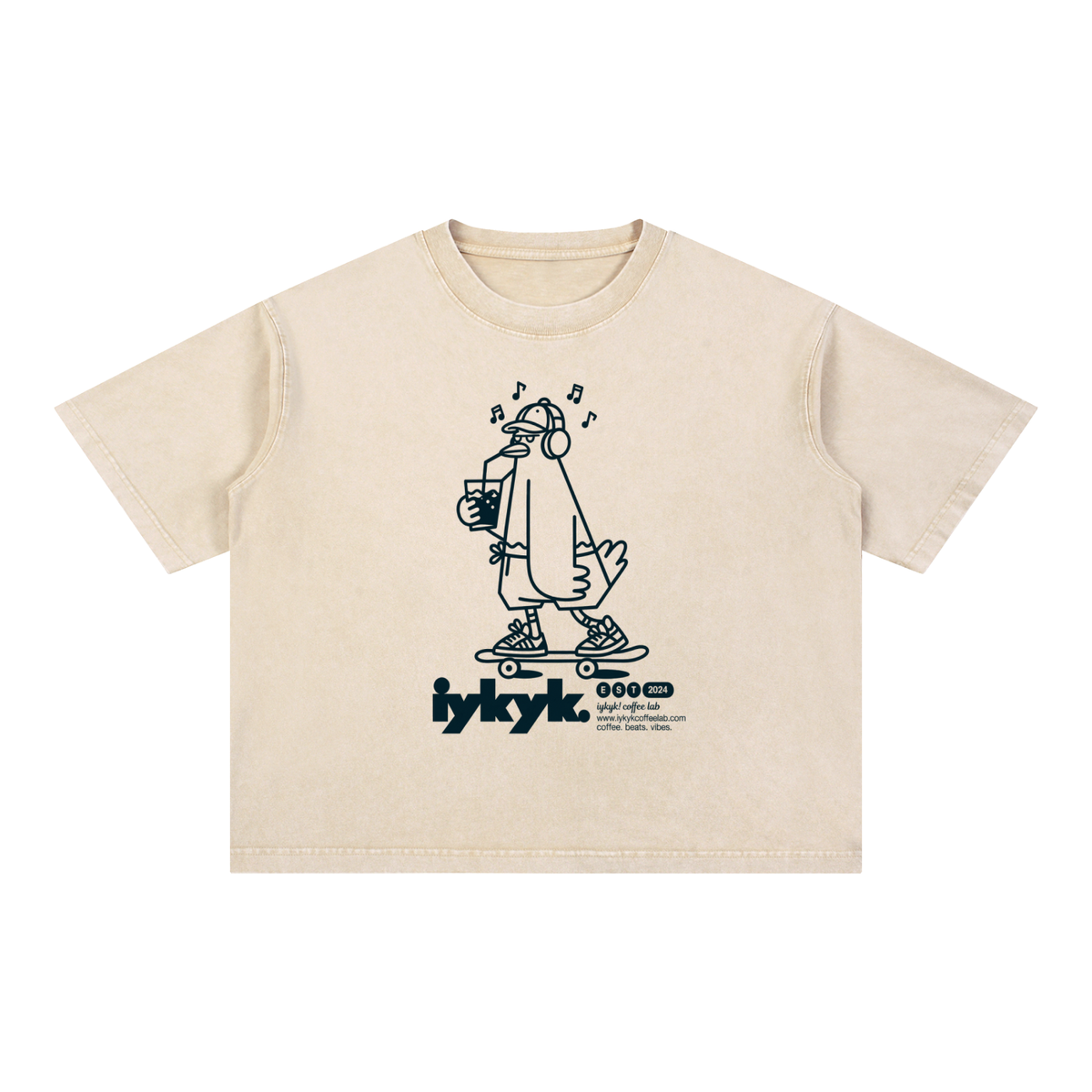Piccolo Skate Unisex Mineral Wash Boxy Cotton T-Shirt