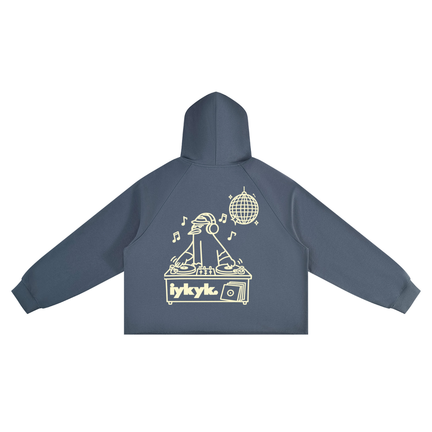 DJ Piccolo Unisex Vintage Wash Raw Edge Boxy Hoodie