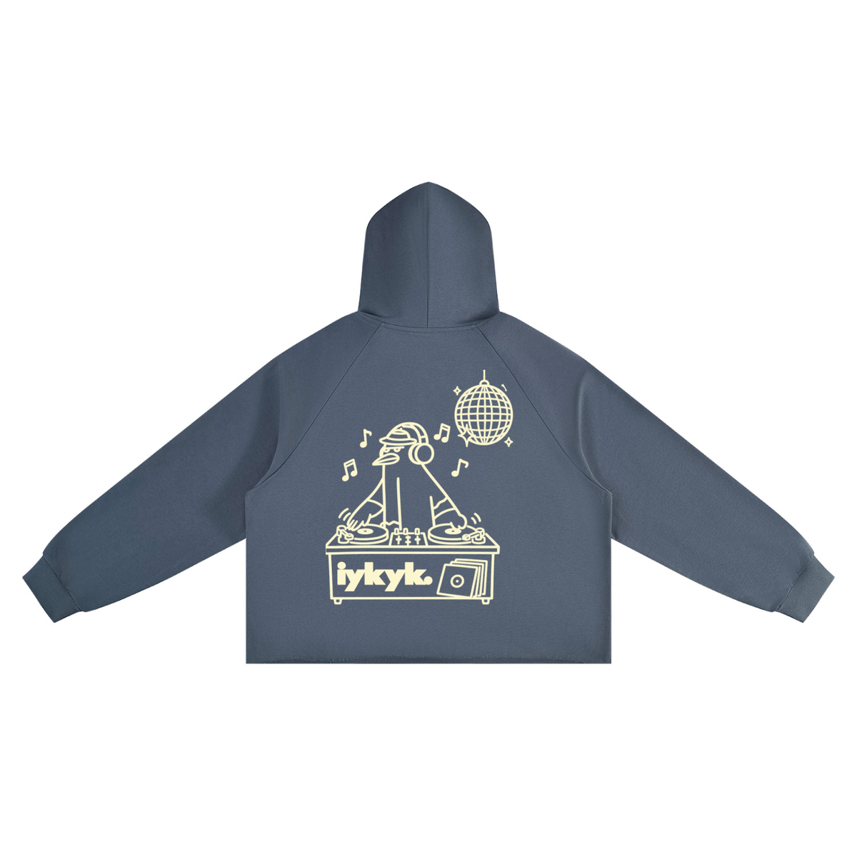 DJ Piccolo Unisex Vintage Wash Raw Edge Boxy Hoodie